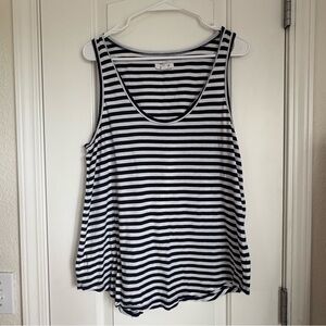 Aerie Women’s Soft Sleep Tank Blue & White Stripe - Size XL